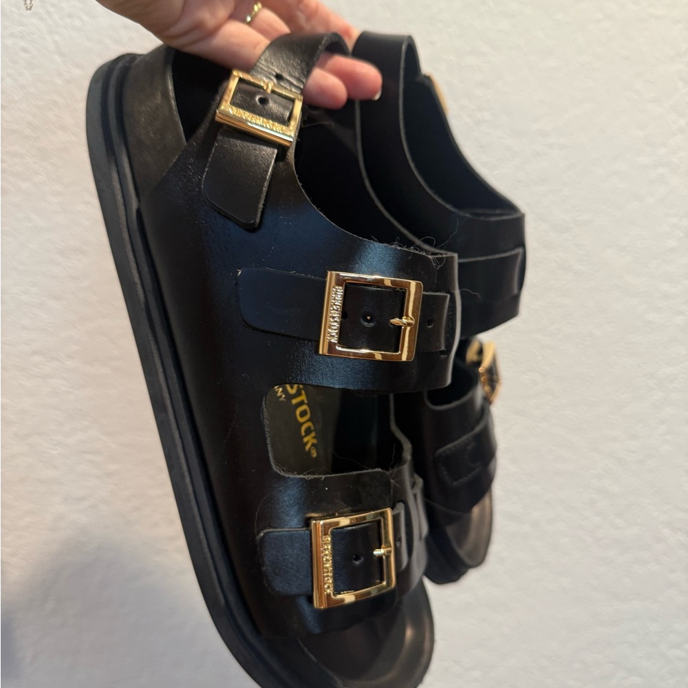 Birkenstock Cannes Leather Slingback Black Sandals